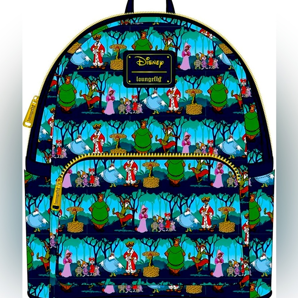 Robin Hood loungefly backpack with matching wallet